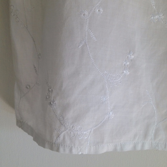 White Egyptian Cotton Spaghetti Strap Top - Picture 7 of 12